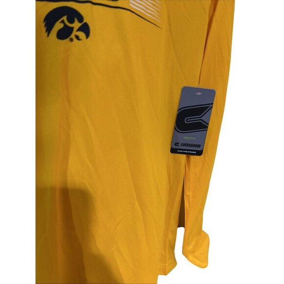 Iowa Hawkeyes Youth Long Sleeve Yellow T-Shirt By Colosseum - Picture 3 of 7